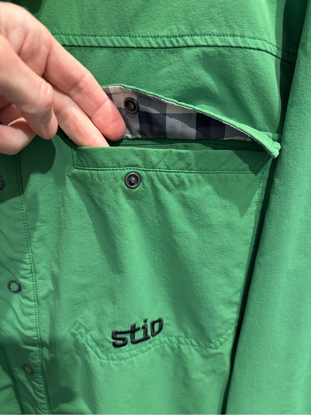 Stio Men's Crester Bright Green Lightweight Soft Shell Shirt Jacket - Picture 5 of 8